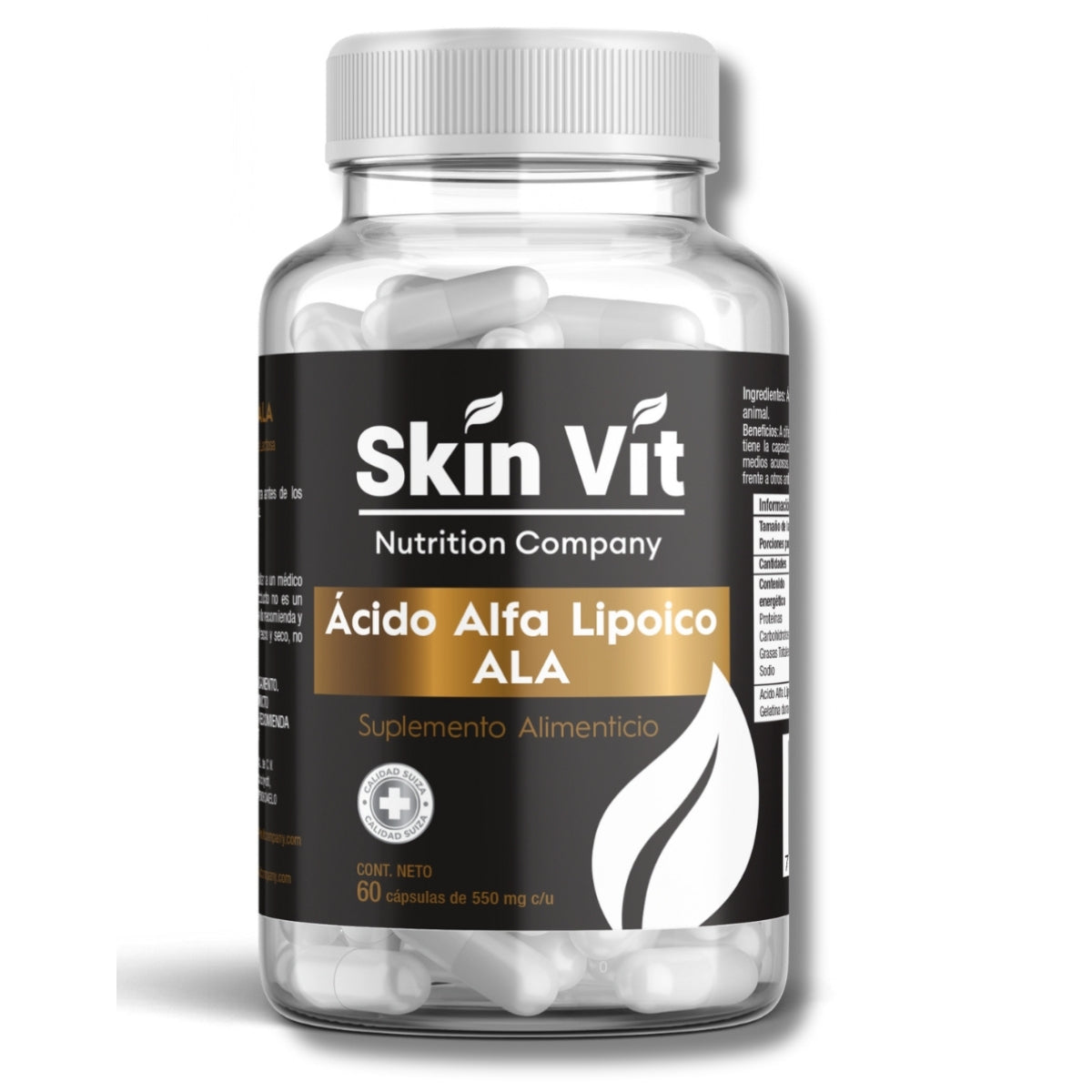 Ácido Alfa Lipoico (ALA) Skin Vit 60 Capsulas 550 mg