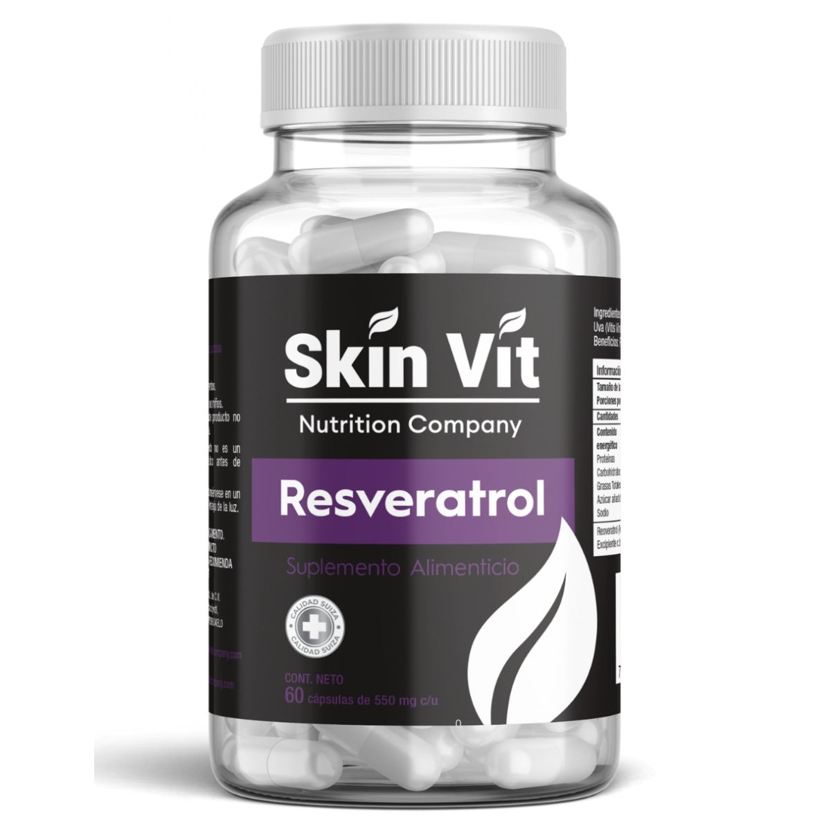 Resveratrol Skin Vit 60 Capsulas 550 mg